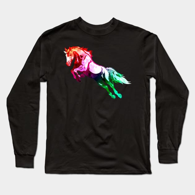 Funny Horse T-Shirts Long Sleeve T-Shirt by fioruna25